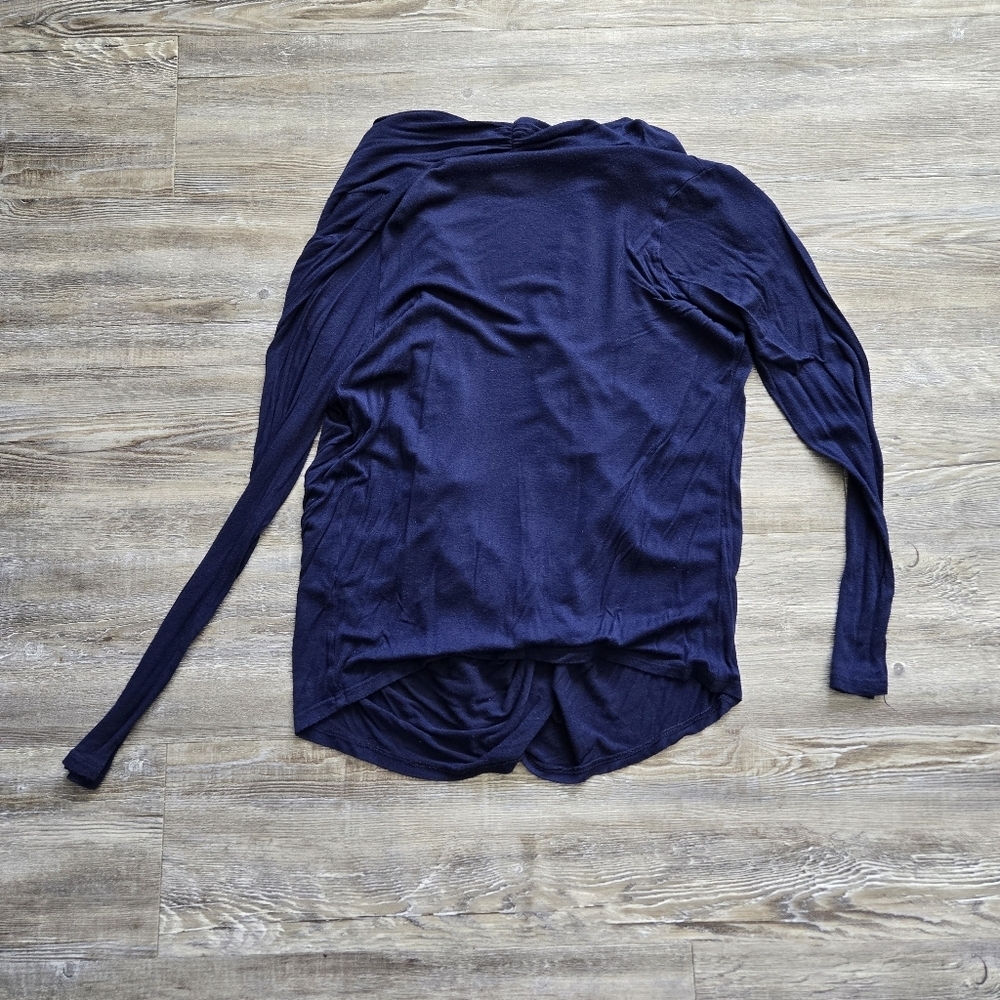 Navy Blue Open Cardigan - Picture 2 of 3